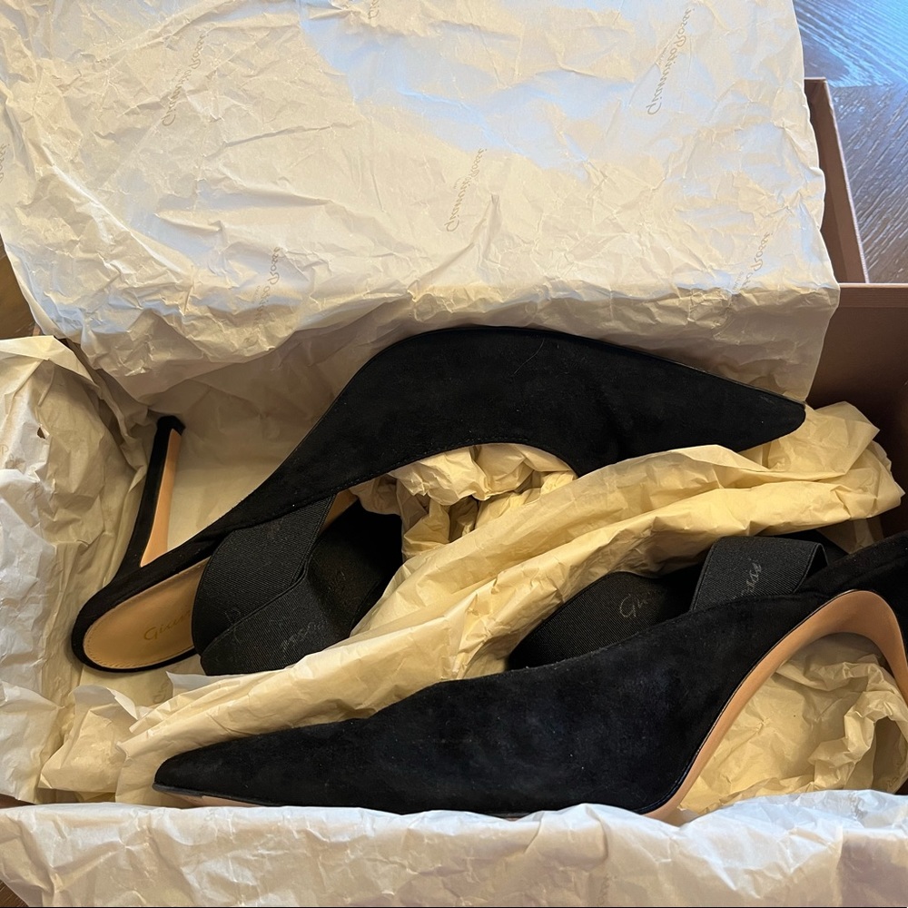 GIANVITO ROSSI ANKLE WRAP HEELS - Picture 3 of 9